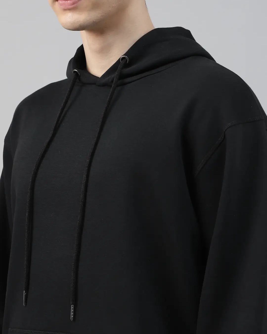 Black classic hoodie for men