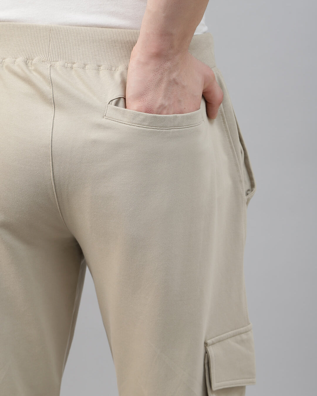 cargo jogger pant for men, showing back pocket