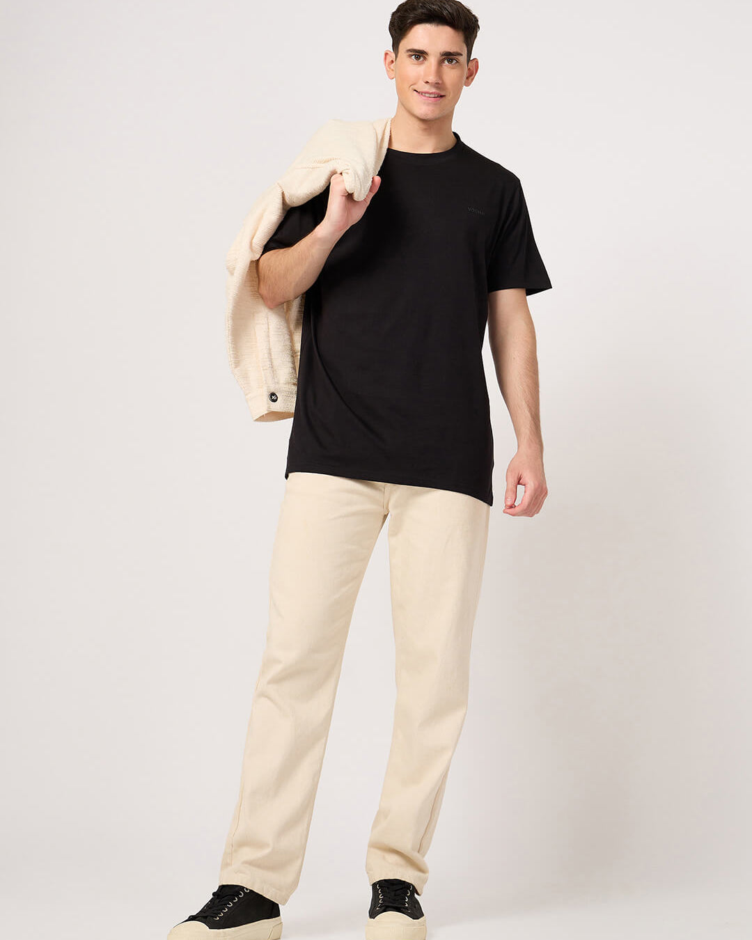 plain black t shirt for men
