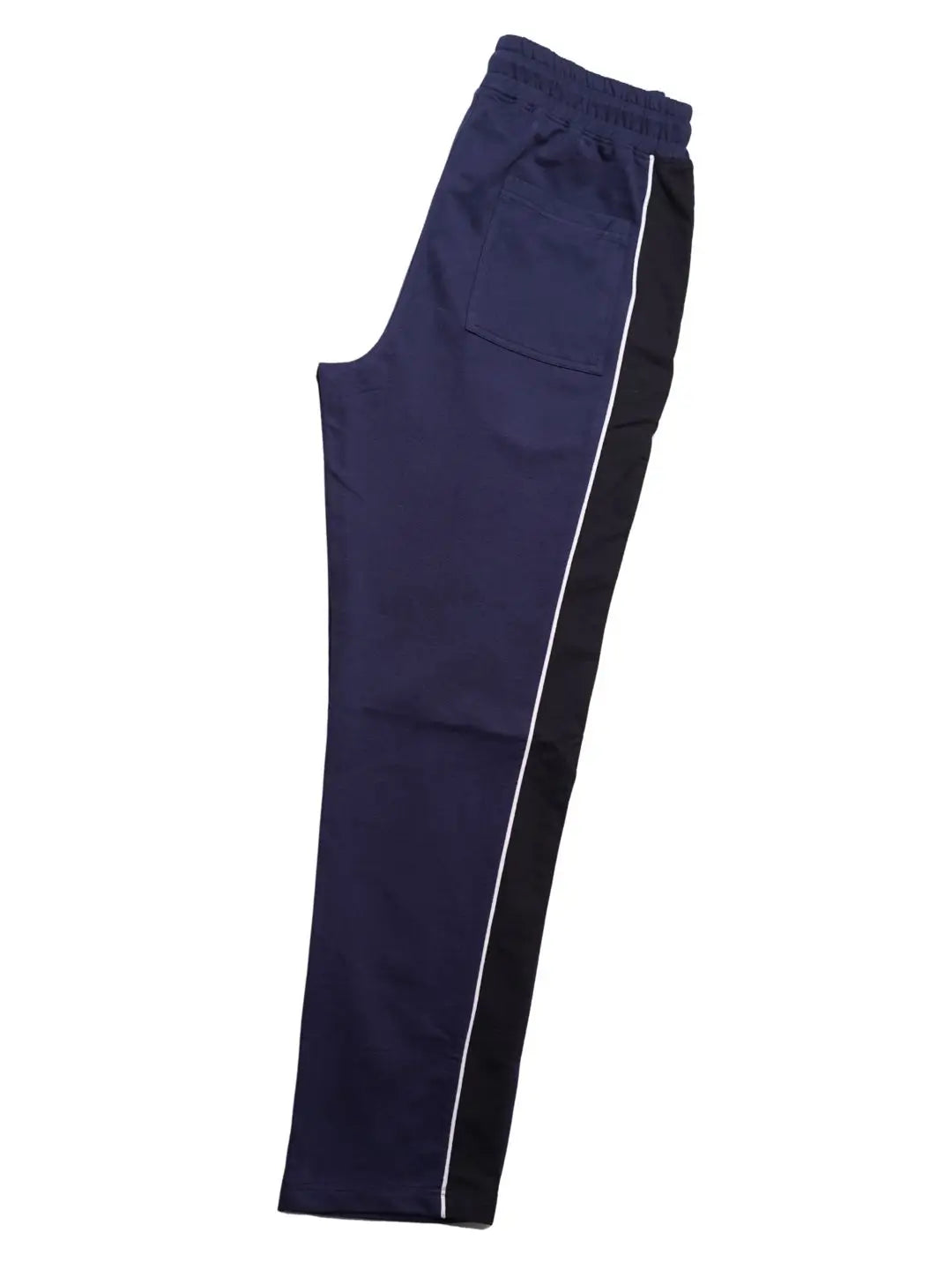 Navy blue pants with a white stripe