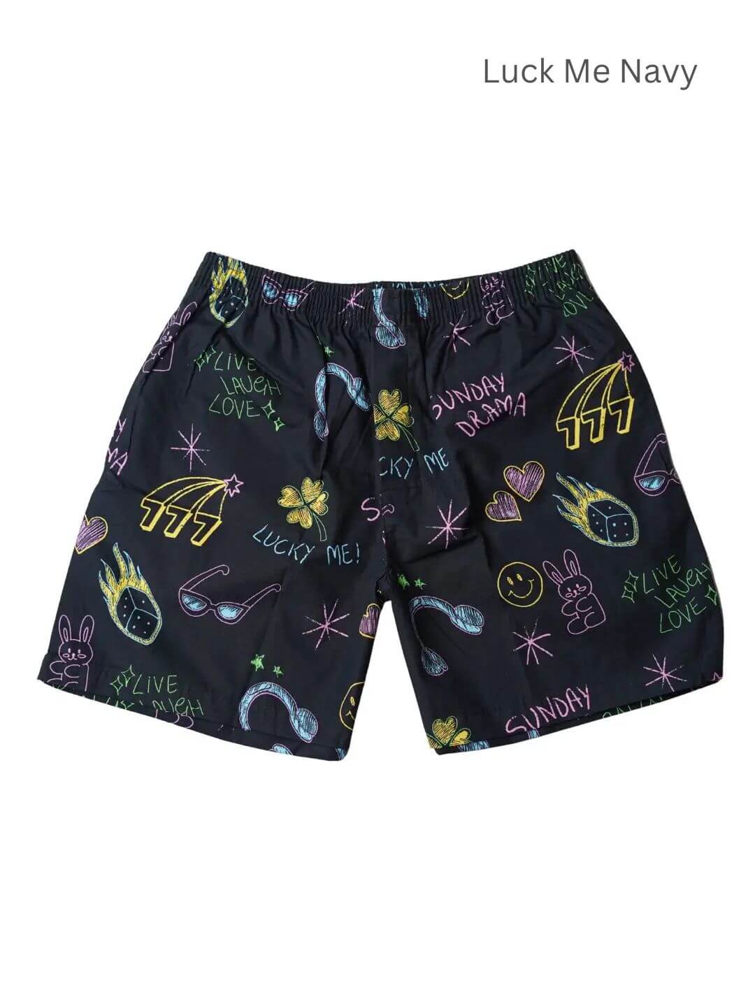 lucky me navy boxer shorts