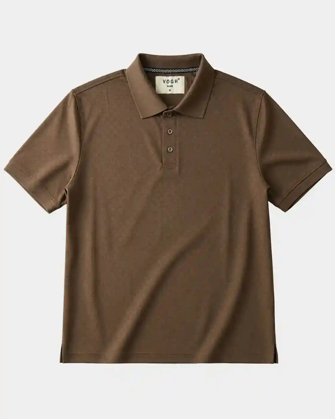 A brown short-sleeve polo tshirt for men