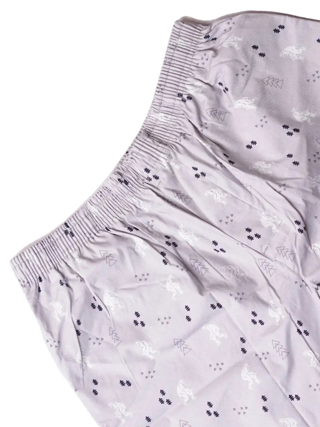 mens white boxer shorts with black pattern