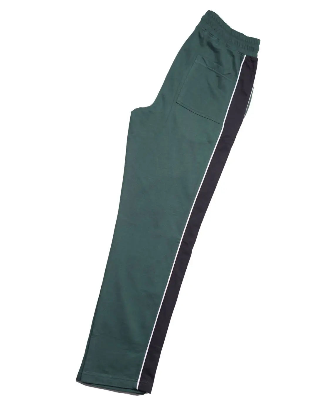 Green pants with a white stripe