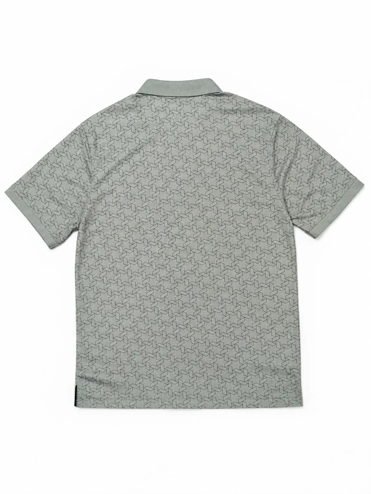 grey polo t-shirt back