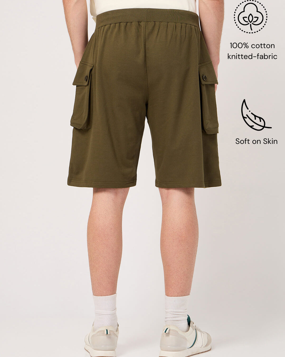 olive cargo shorts for men