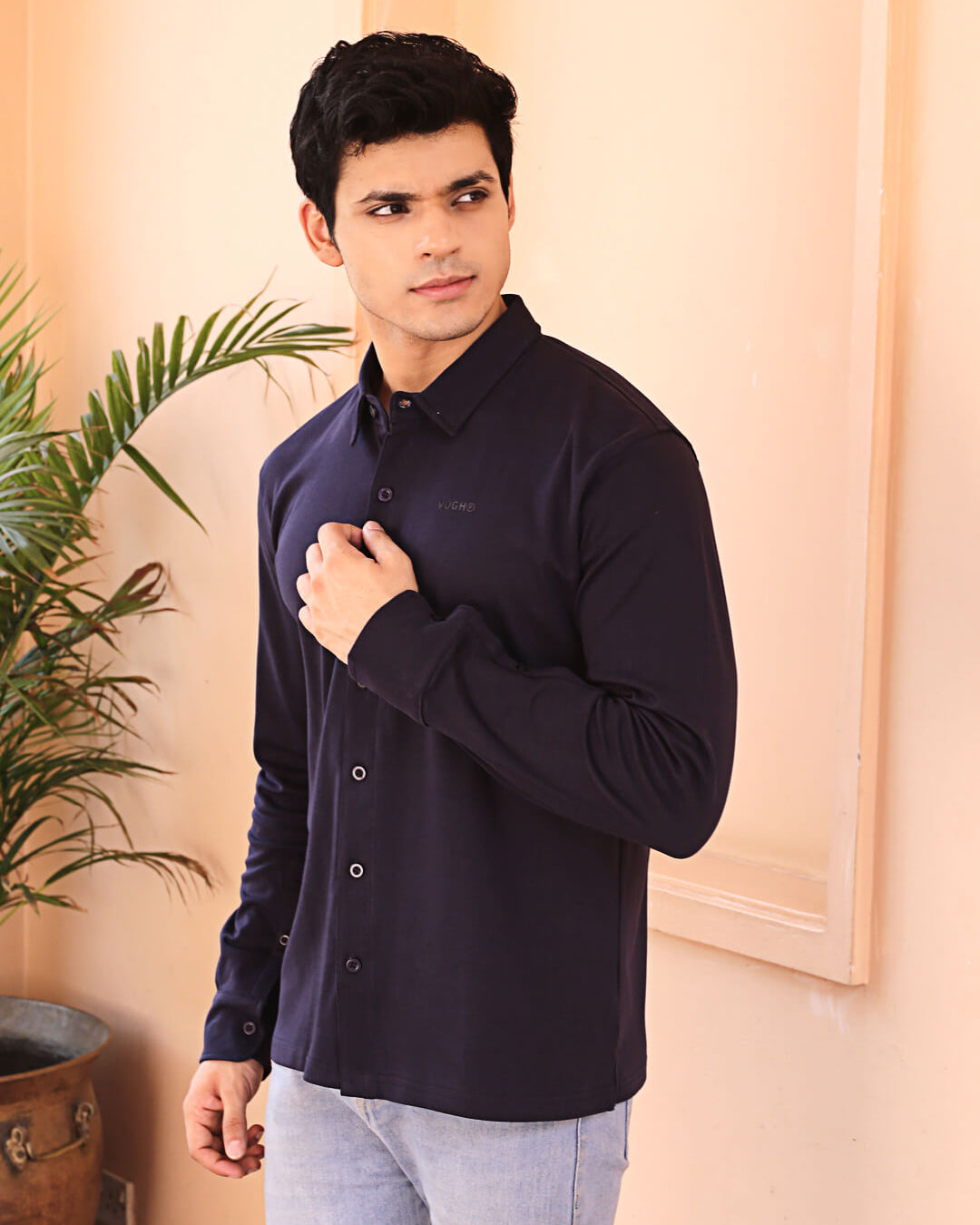 men's knit shirt for casual wear