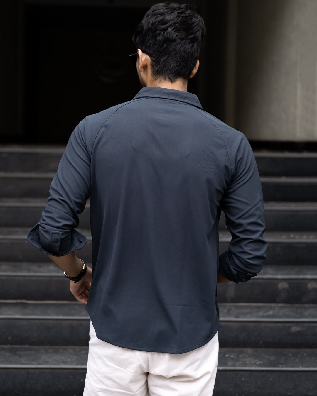 black blue plain shirt for men