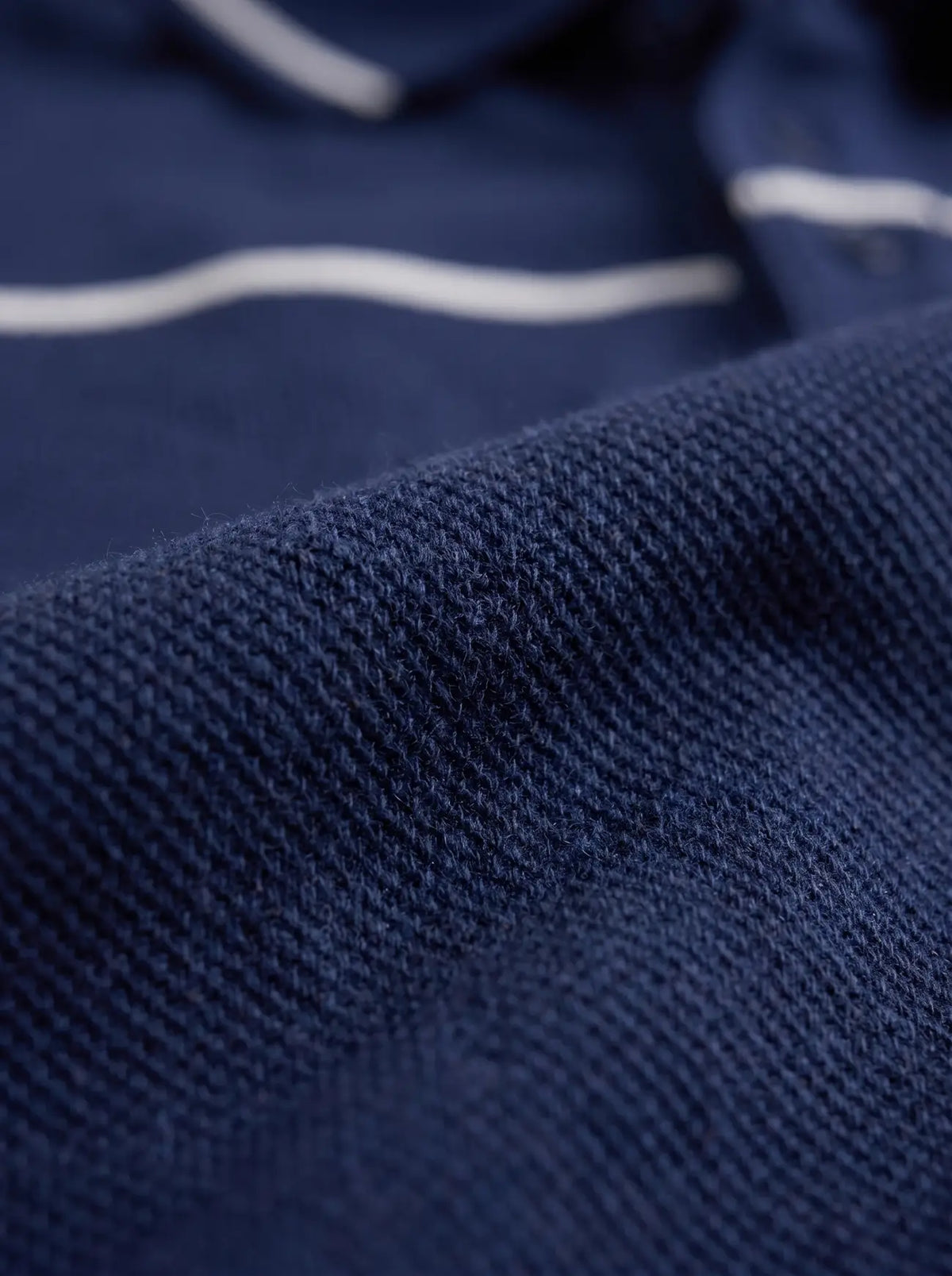 navy blue polo t-shirts' textured knit fabric