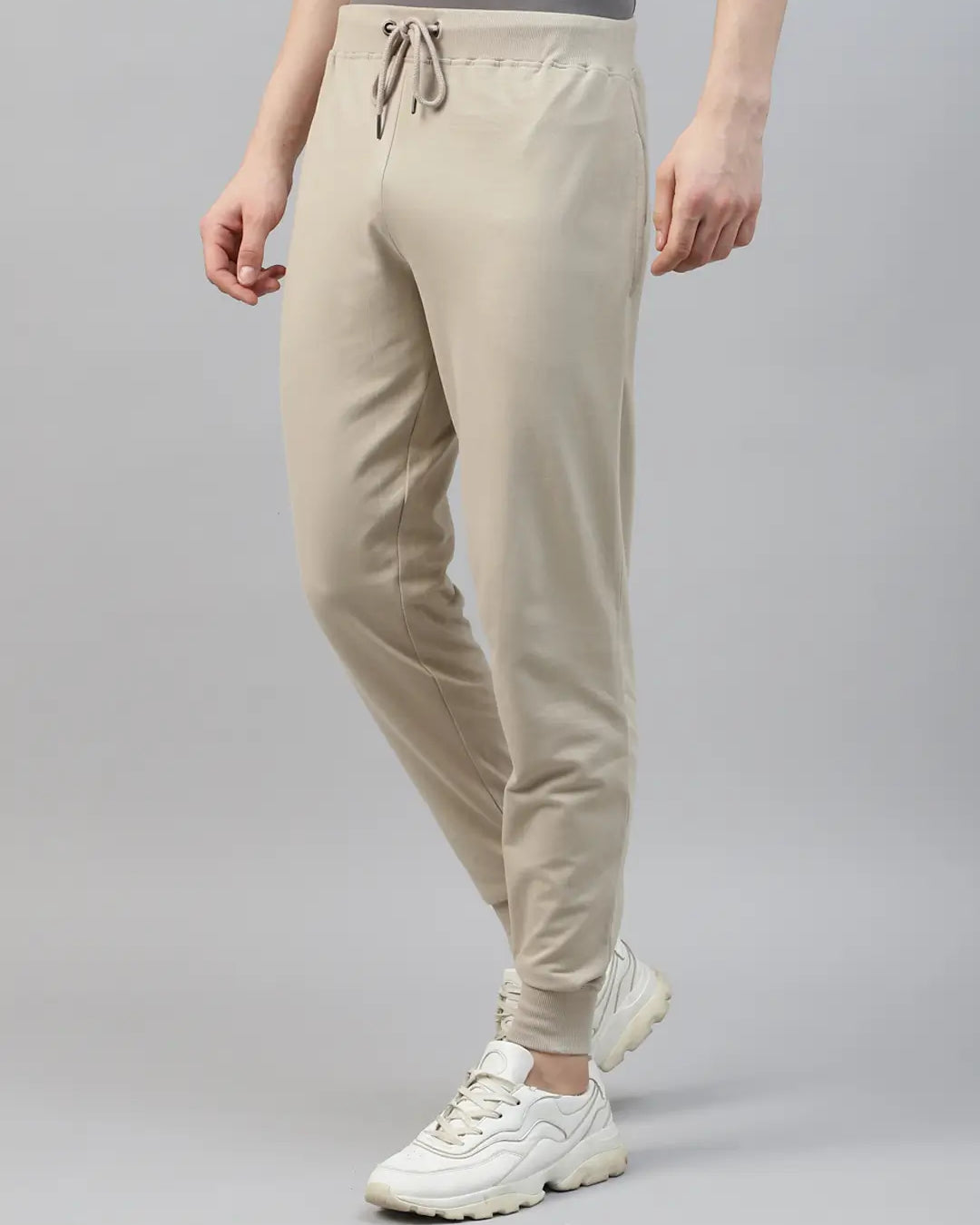 Men's beige jogger pants