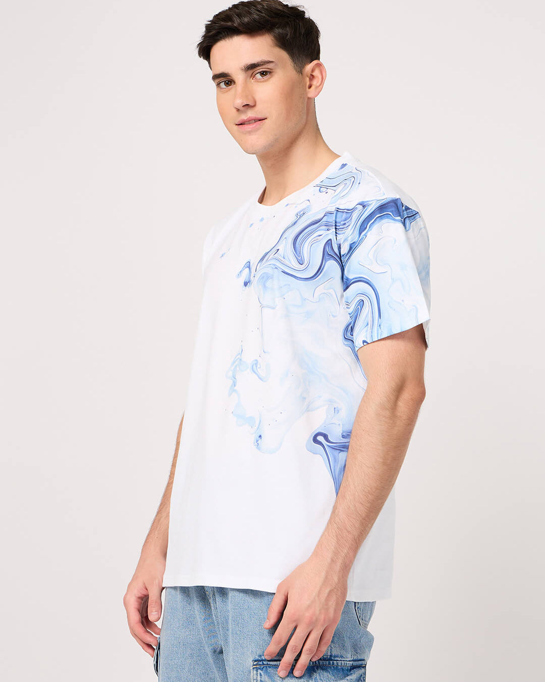 vogh brand white crew neck printed t-shirt