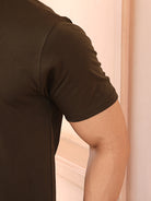 Men Army Crew Neck Short Sleeves Cotton T-shirt