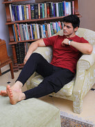 Men Maroon Crew Neck shorts sleeve Cotton T-shirt