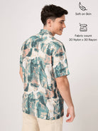 Man wearing a patterned shirt