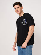 men's printed t shirts n black
