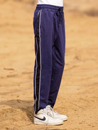 navy cotton track pant for men