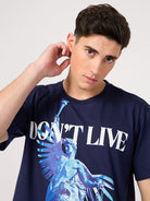 vogh's blue printed t shirt for men