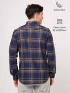 blue check shirt for men