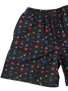 black shorts with colorful sailboat and anchor pattern