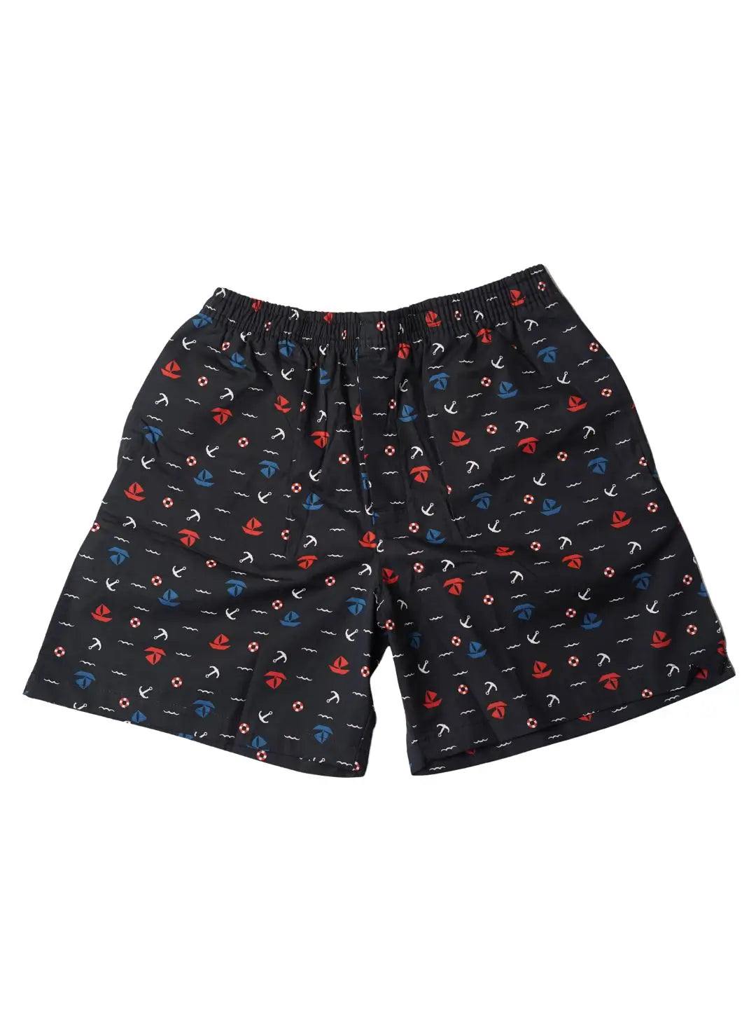 men black boxer shorts with colorful pattern