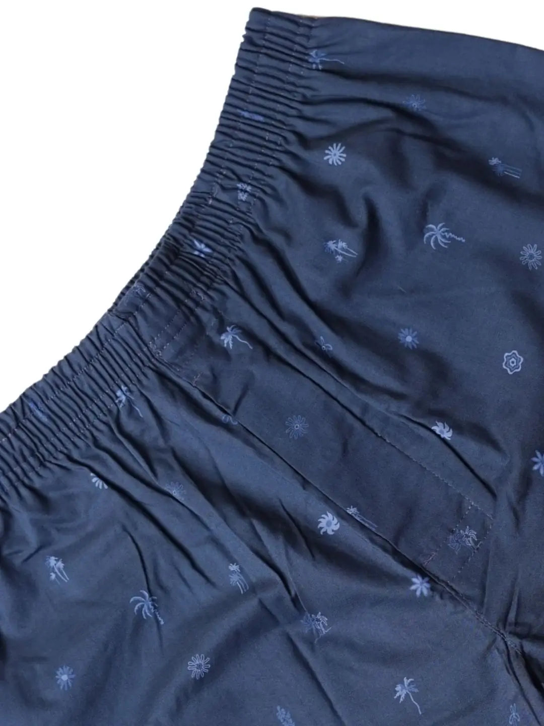 Navy blue boxers close up