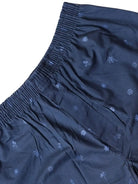 Navy blue boxers close up