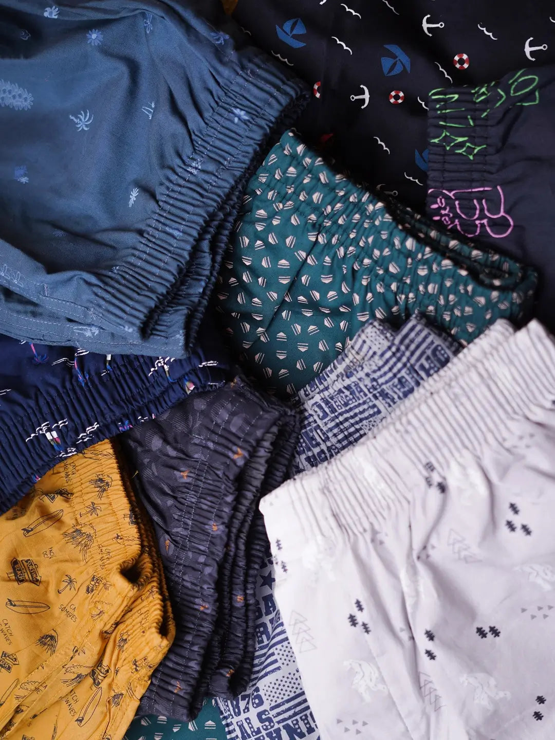 printed cotton boxer shorts combo pack
