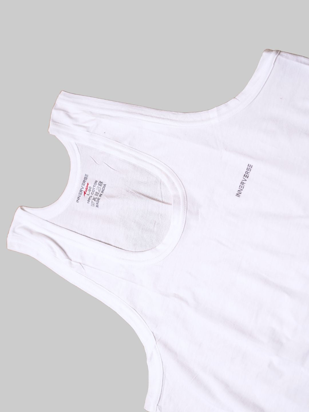 White tank top inner vest for men