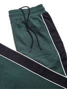 Green jogger pants with back pocket for men