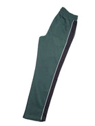 Green pants with a white stripe