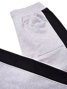 Gray sweatpants with black side stripe