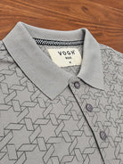 vogh grey polo t-shirt close up