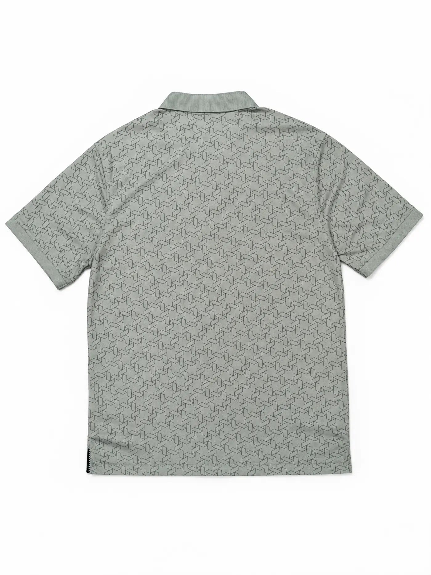 grey polo t-shirt back