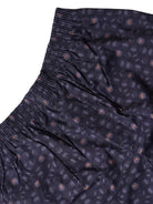 Navy blue cotton boxers for men with a subtle pattern