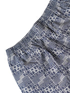 Blue and white patterned boxer short