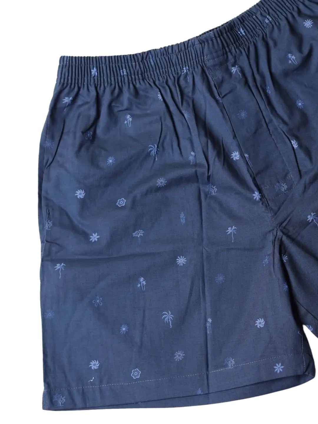 printed navy blue boxers for men