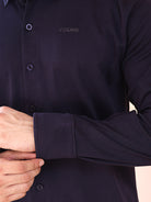 navy blue knit shirt for men with full sleeves for men