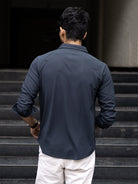 black blue plain shirt for men