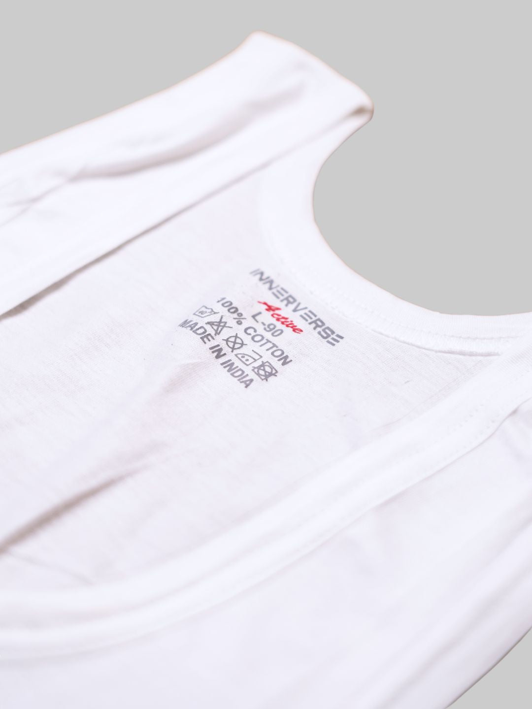 White sleeveless vest for men