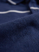 navy blue polo t-shirts' textured knit fabric