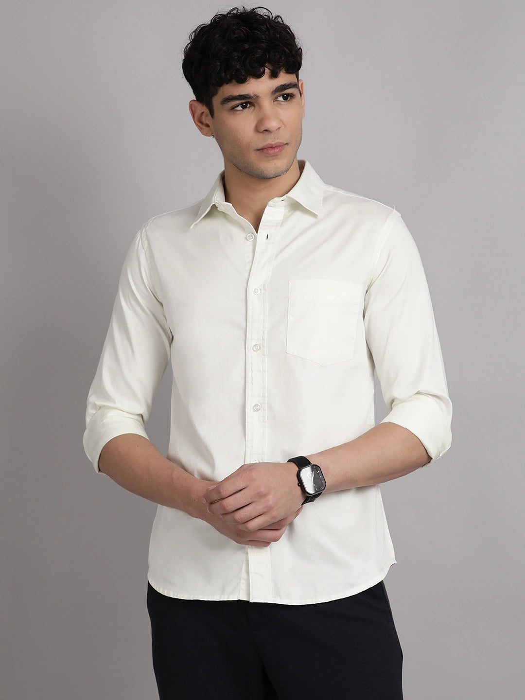 cotton mens white shirt