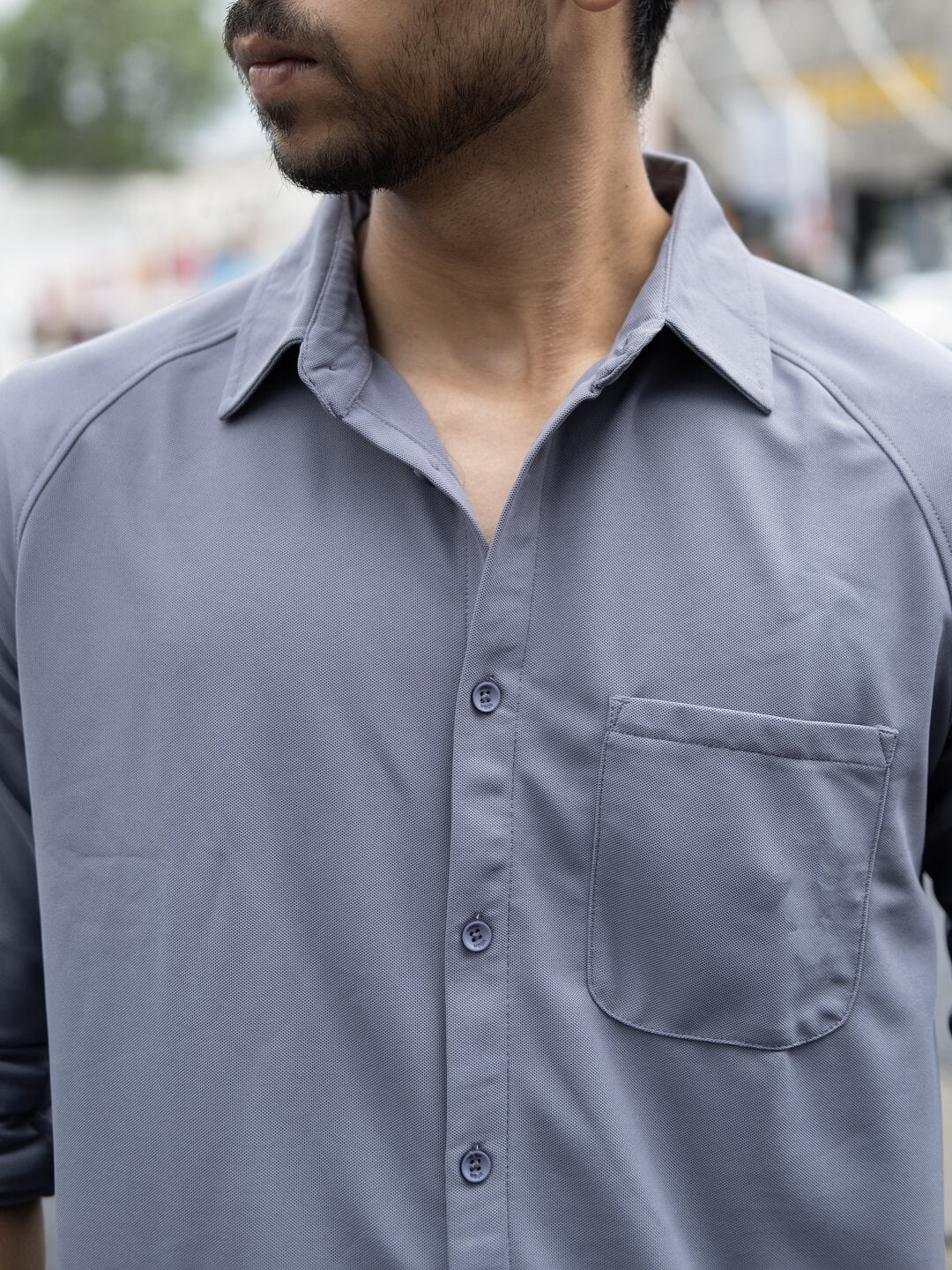 plain grey shirt for men