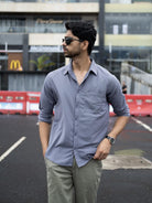 plain gray colour shirt for men