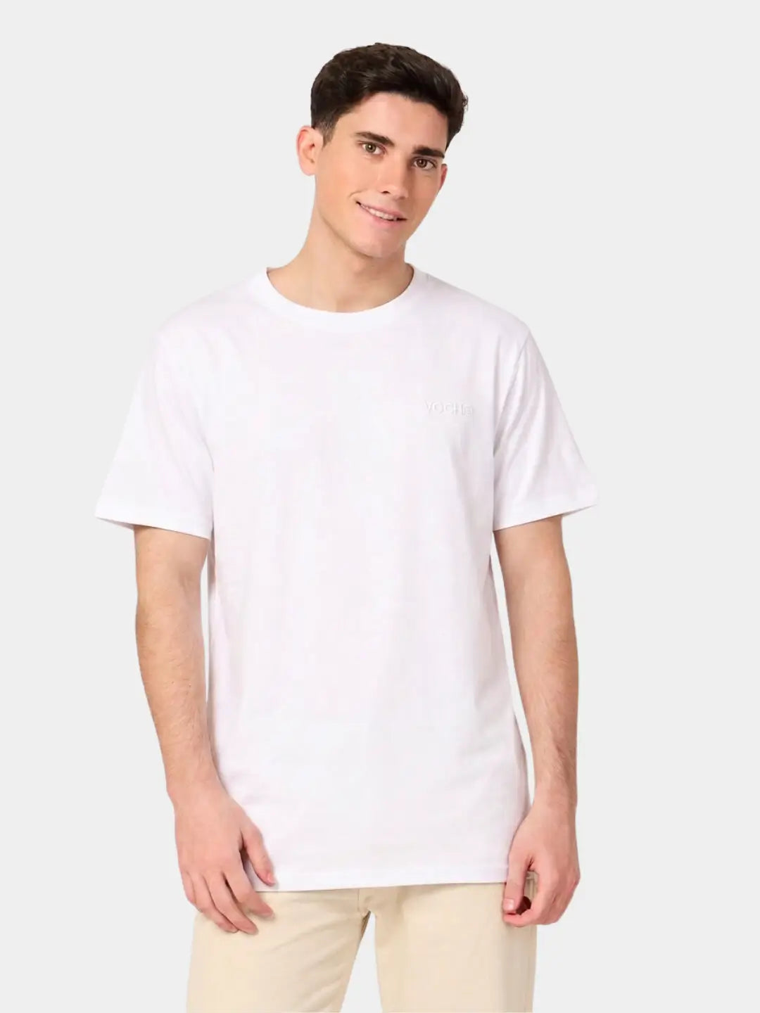 solid white t-shirt for men