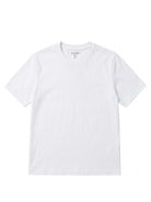solid white short-sleeve crewneck t-shirt