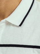 white polo t-shirt collar closeup